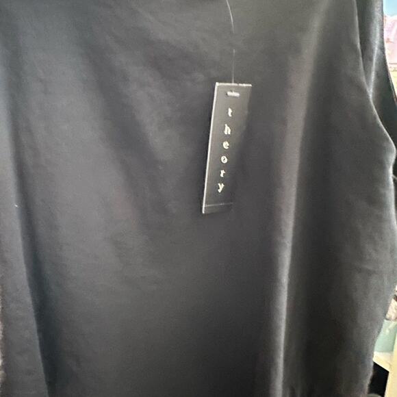 NWT Theory Womens Landale Black Linen Blend Layered Sheath Dress S 8 Sleeveless - Picture 6 of 16